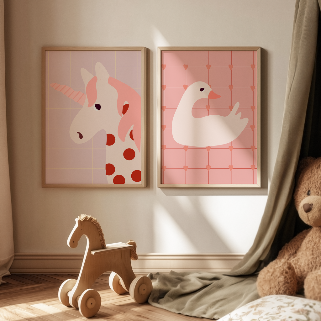 Poster Einhorn I Polka Dot Design