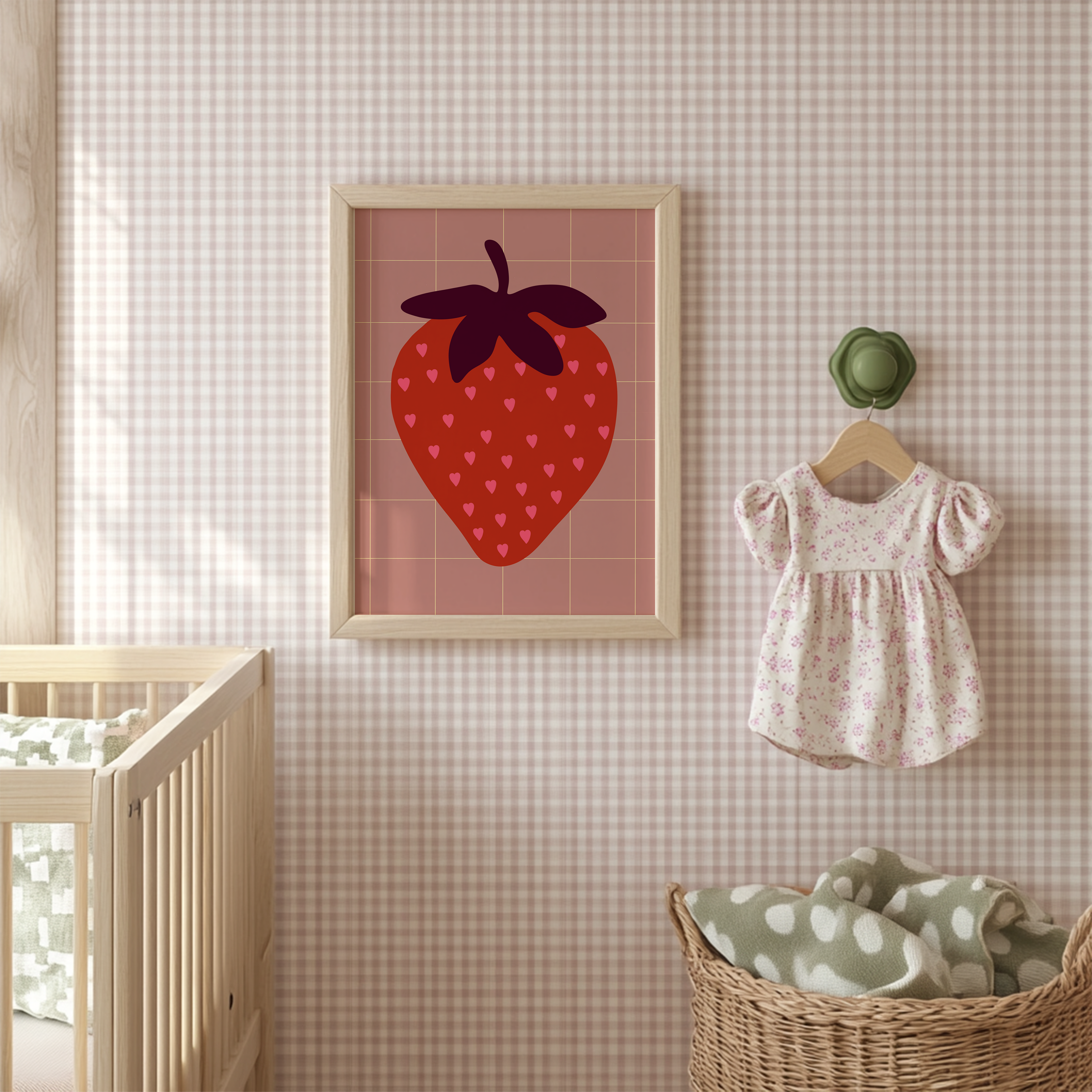 Poster Erdbeere I Herz-Design