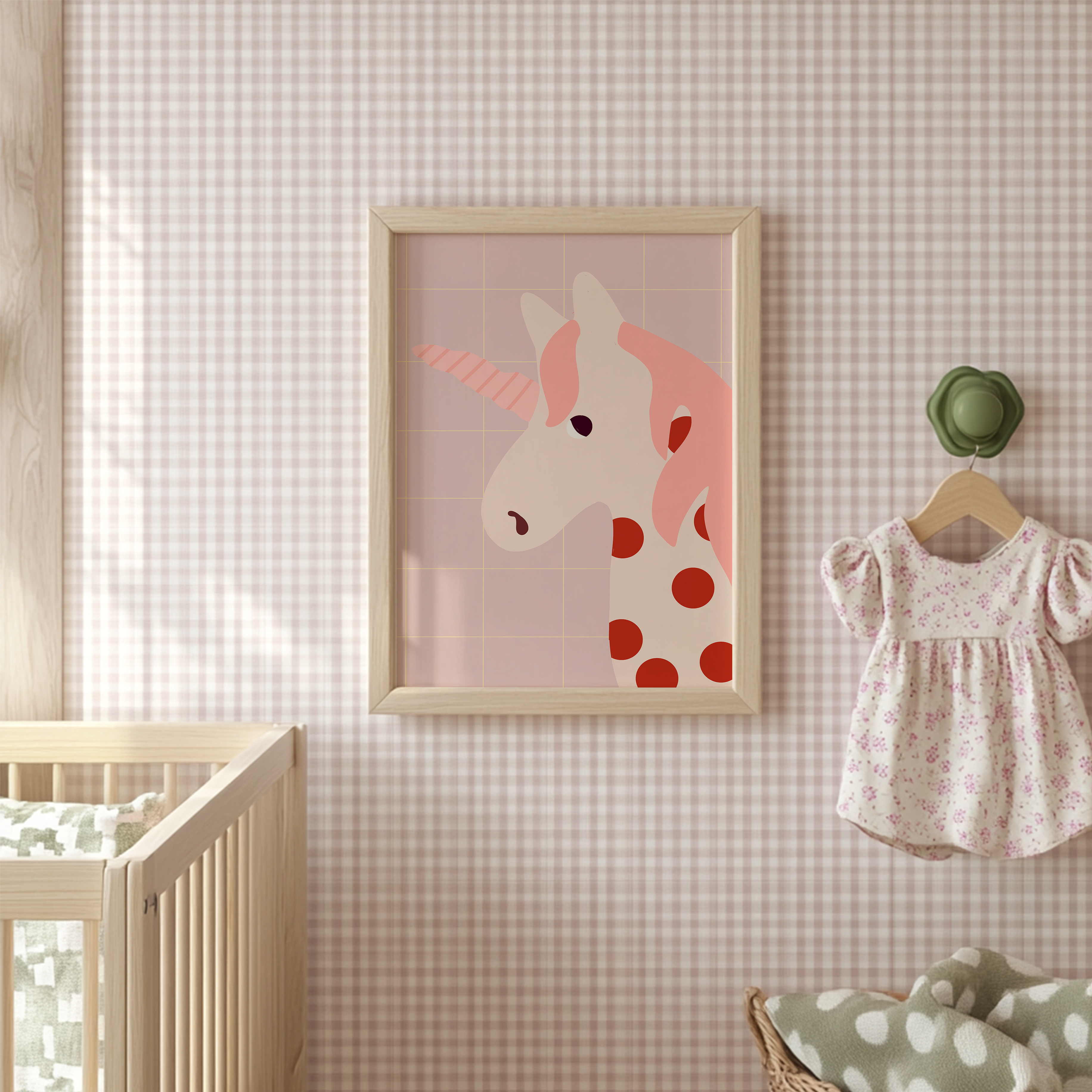 Poster Einhorn I Polka Dot Design