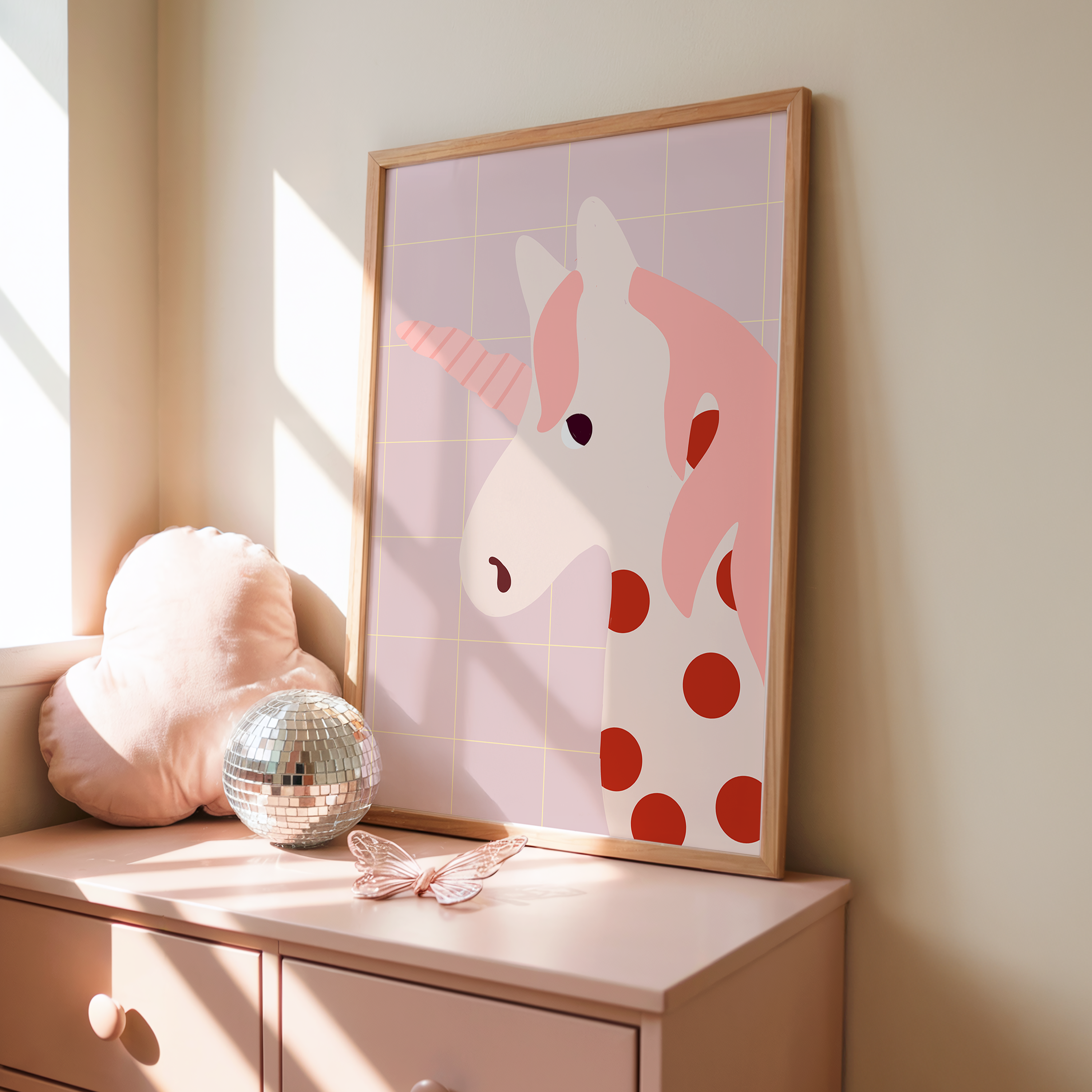 Poster Einhorn I Polka Dot Design