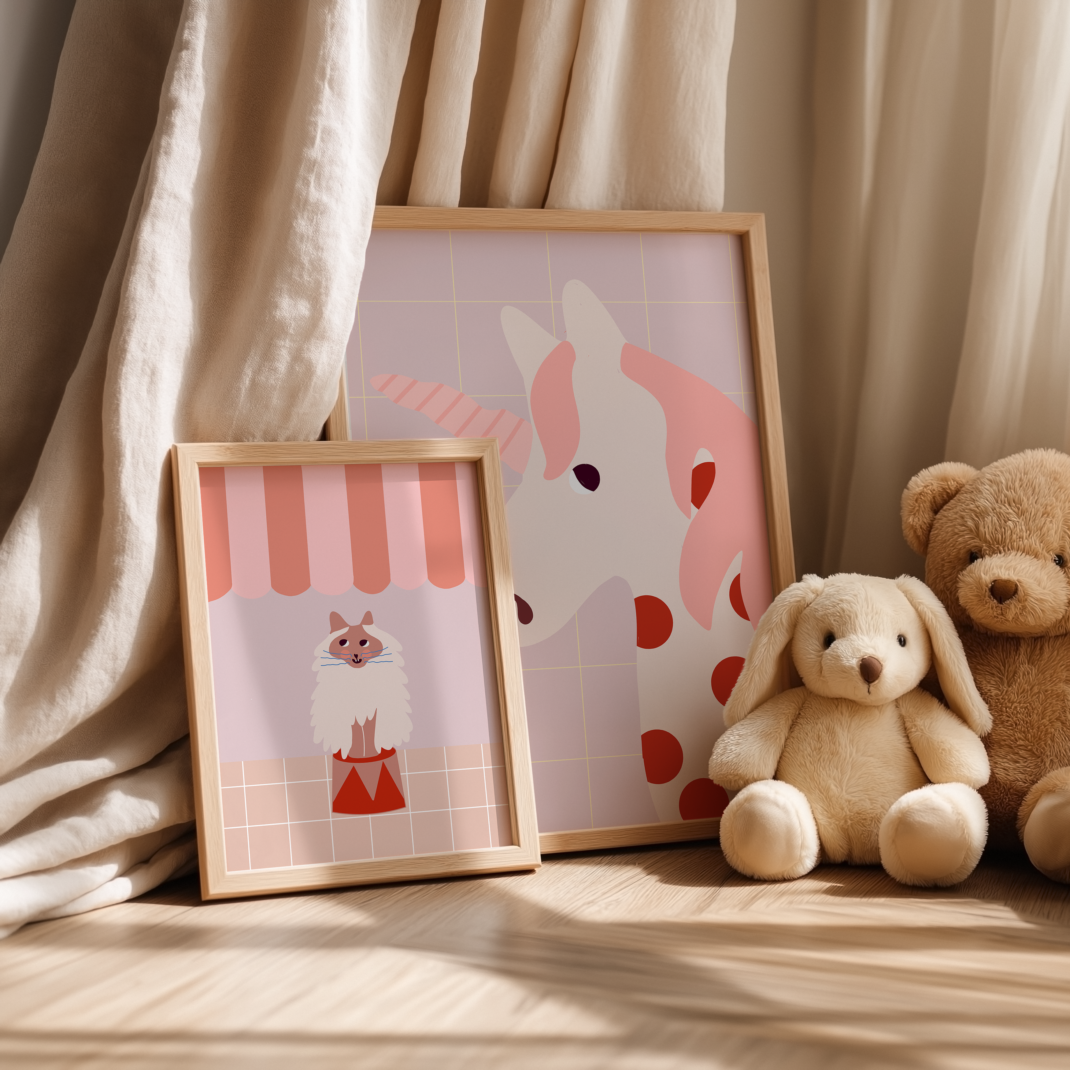 Poster Einhorn I Polka Dot Design