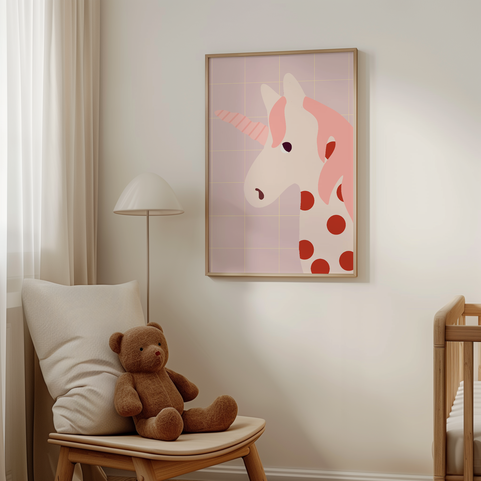 Poster Einhorn I Polka Dot Design