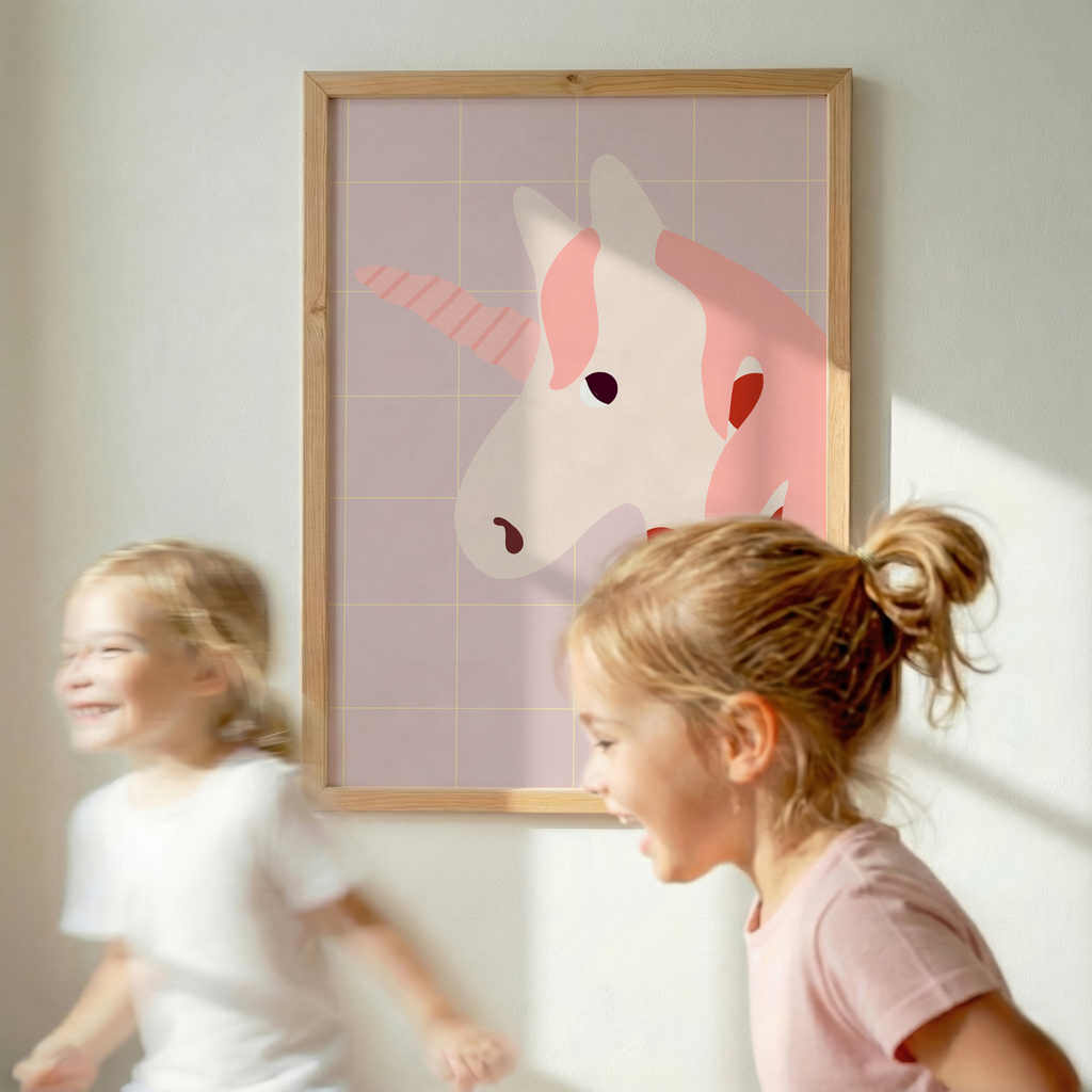 Poster Einhorn I Polka Dot Design