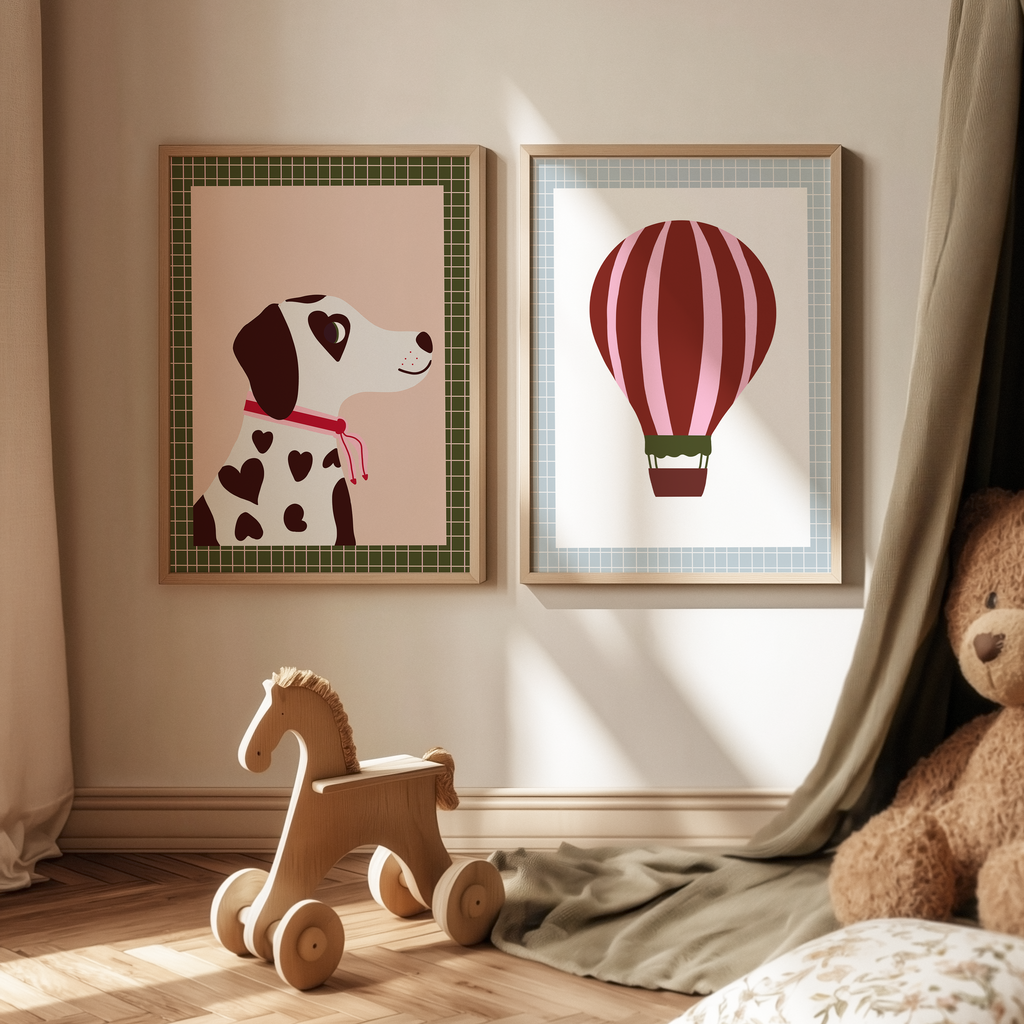 Poster Dalmatiner I im Herz-Design
