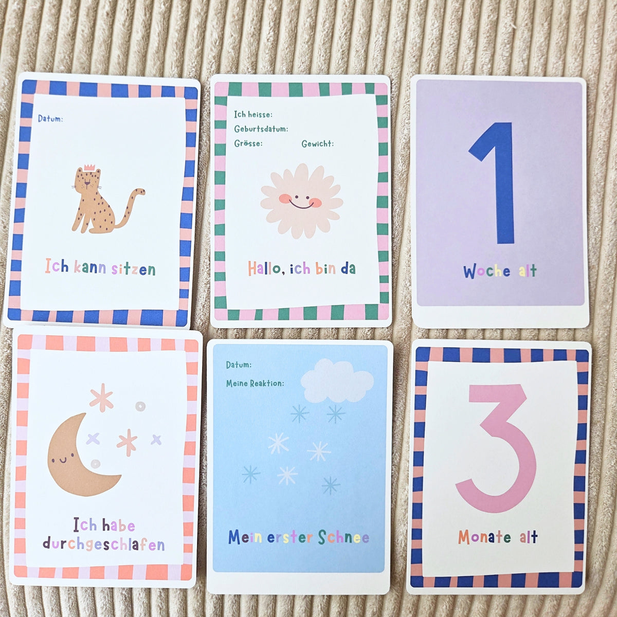 Meilensteinkarten Color I personalisierbar