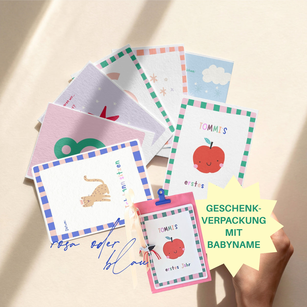 Meilensteinkarten Color I personalisierbar