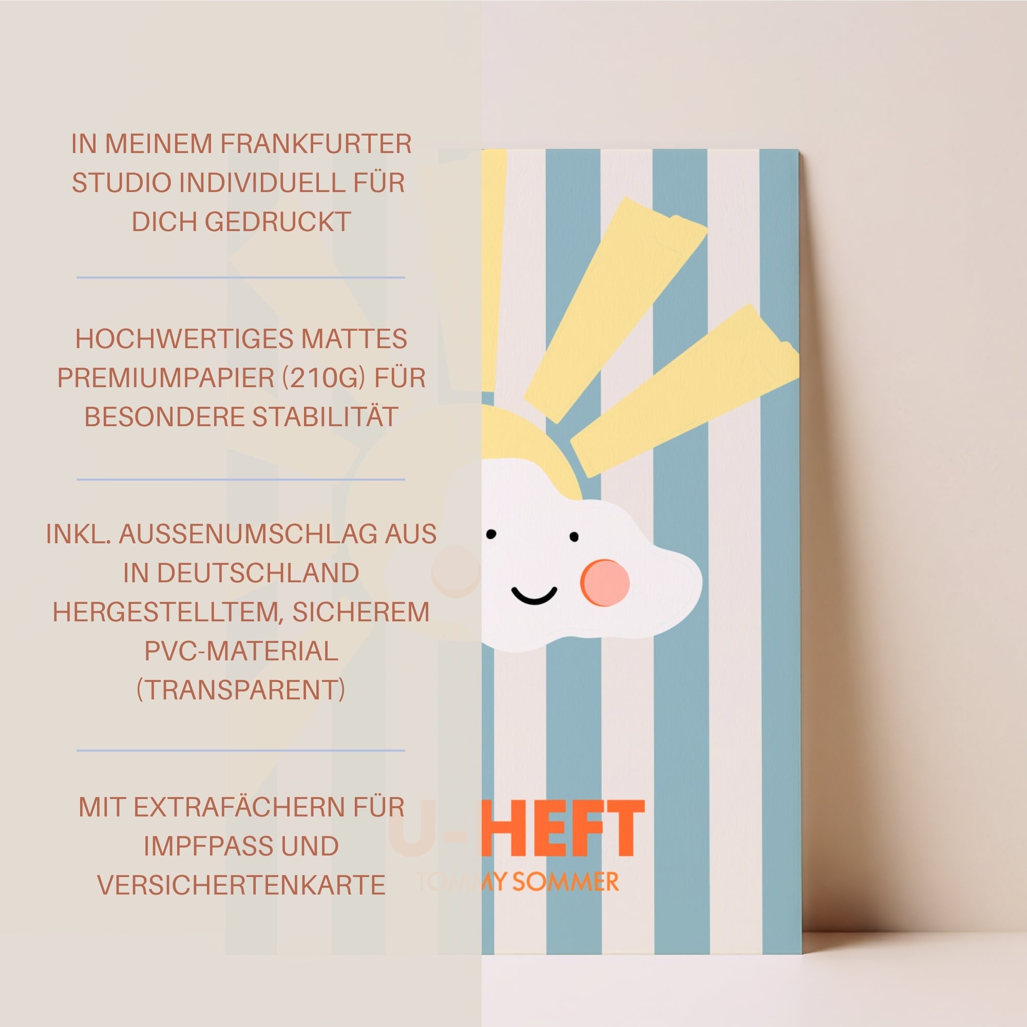 U-Heft Hülle Sunny I personalisierbar