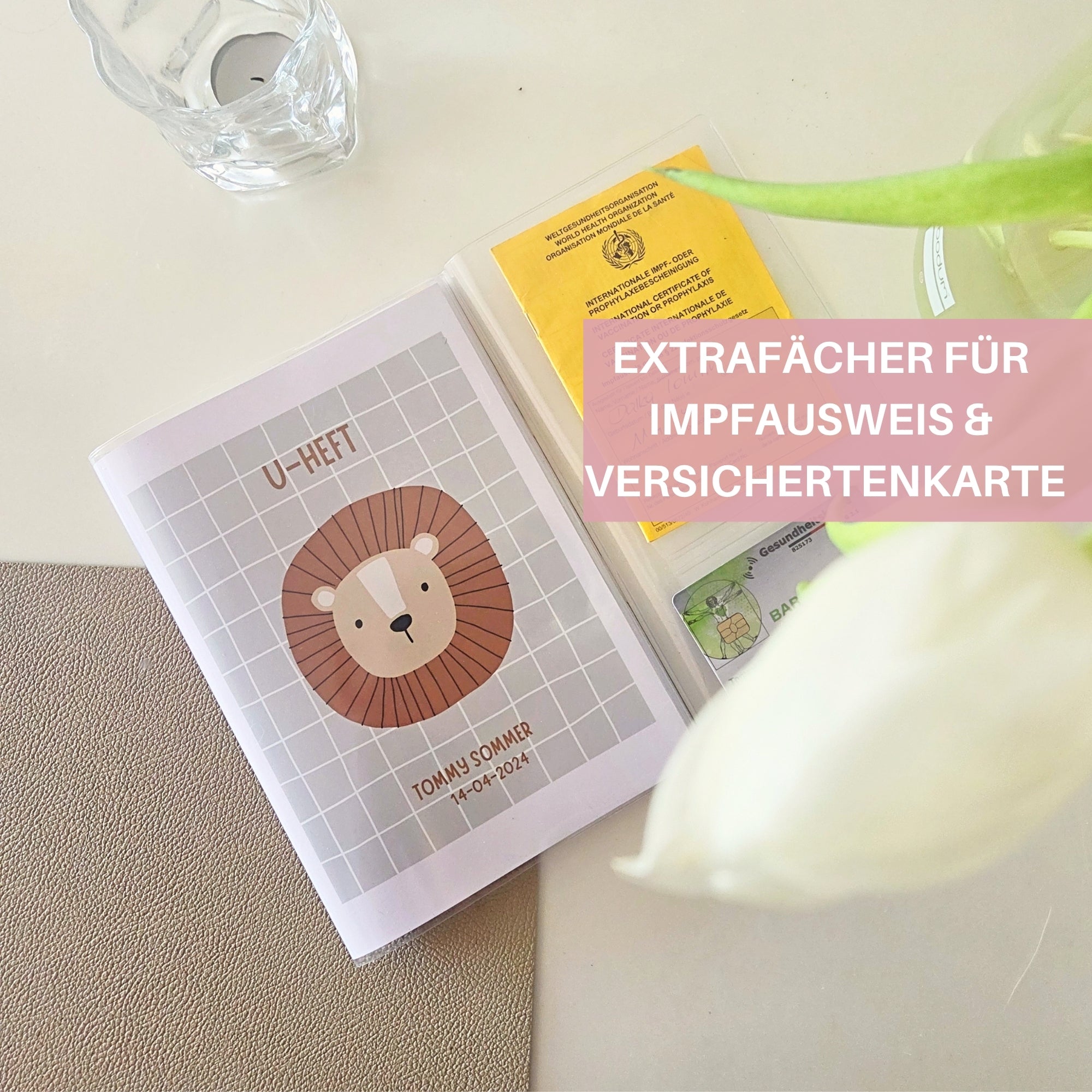 U-Heft Hülle Löwe I personalisierbar