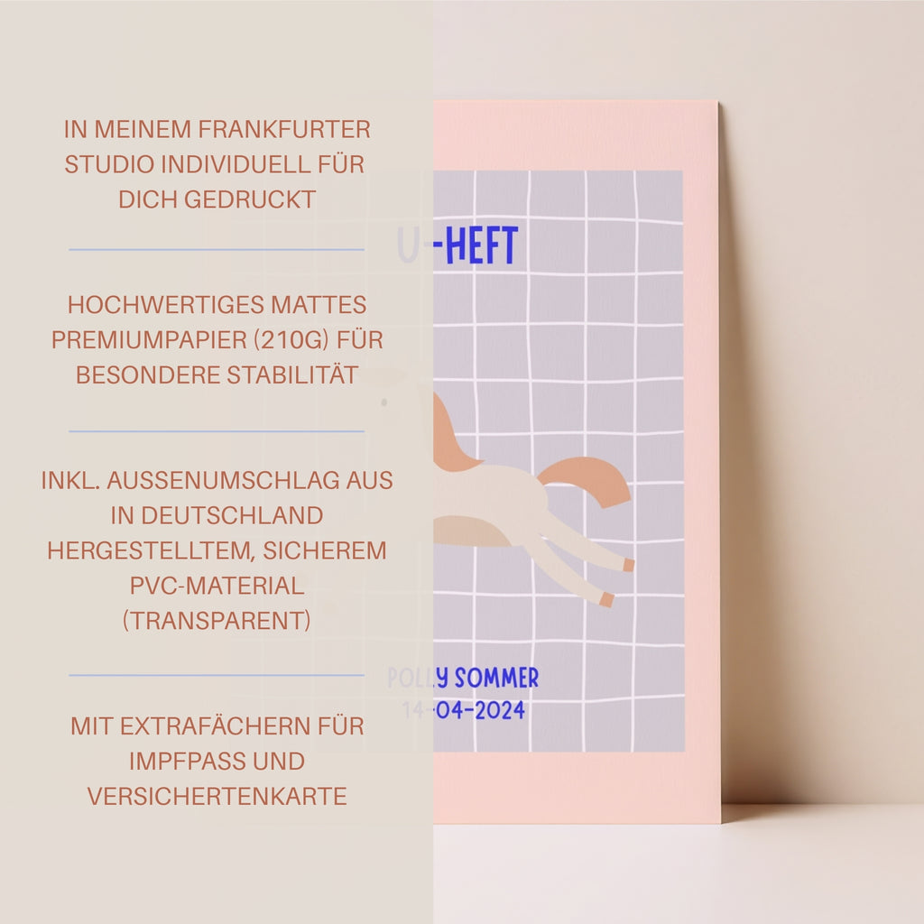 U-Heft Hülle Einhorn I personalisierbar