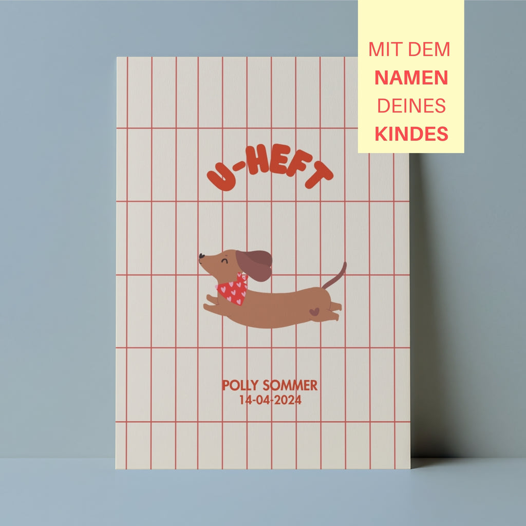 U-Heft Hülle Dackel I personalisierbar
